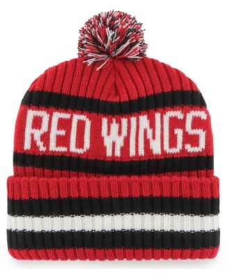Men's Red Detroit Red Wings Bering Cuffed Knit Hat with Pom