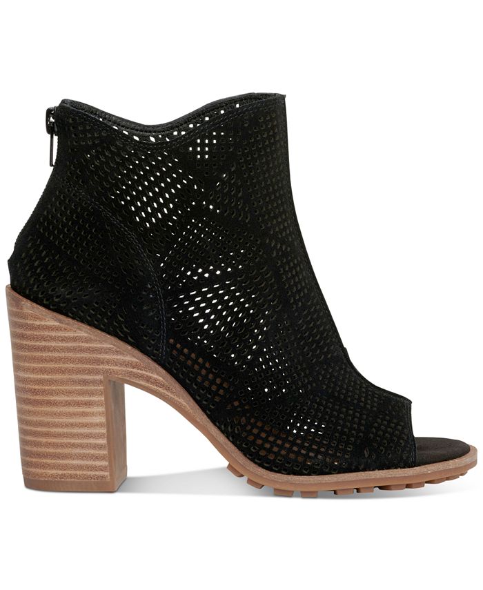 lucky open toe booties