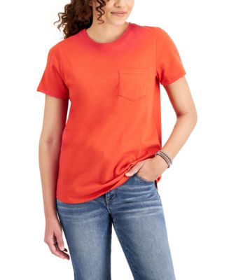 Style Co Petite Cotton Printed T Shirt Blue Size Pxl