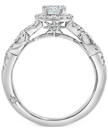 Macy's - Diamond Halo Bridal Set (1 ct. t.w.) in 18k White Gold
