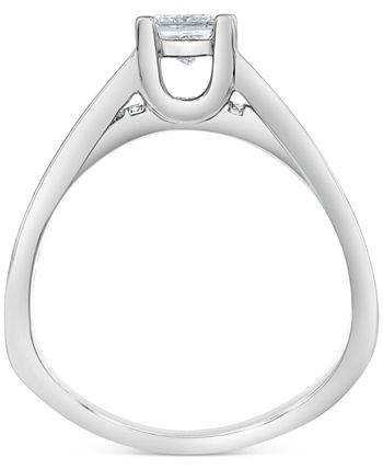 Macy's - Diamond Princess-Cut Ring (3/4 ct. t.w.) in 14k White Gold
