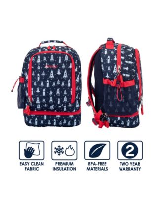 Kids Prints 2-In-1 Backpack and Insulated Lunch Bag - Rocket