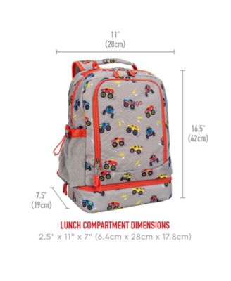 Kids Prints 2-In-1 Backpack and Insulated Lunch Bag - Trucks