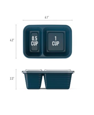 Prep 2-Compartment Snack Container Set, 20 Pieces
