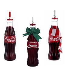 4.75" Coca-Cola Bottle Ornaments 3 Piece Set