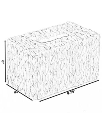 Water Hyacinth Wicker Rectangular Tissue Box Cover