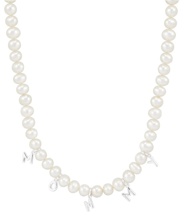 Sterling Silver Pearl Necklace 5 mm Freshwater 17 inch long