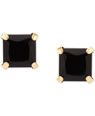 Onyx Stud Earrings in 14k Gold