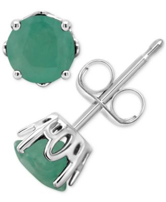 Sapphire Solitaire Stud Earrings (1-1/5 ct. t.w.) in Sterling Silver (Also in Ruby & Emerald)