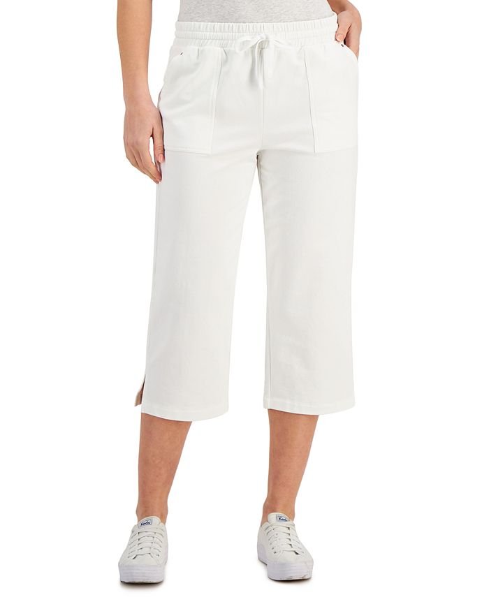 Karen Scott Petite French Terry Capri Pants, Created for Macy's & Reviews -  Pants & Capris - Petites - Macy's