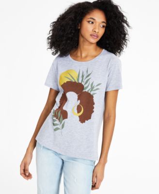Love Tribe - Juniors' African Queen Graphic-Print T-Shirt