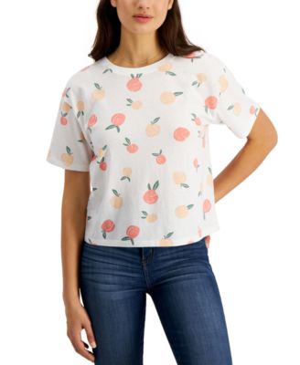 Love Tribe - Juniors' Peach-Print T-Shirt