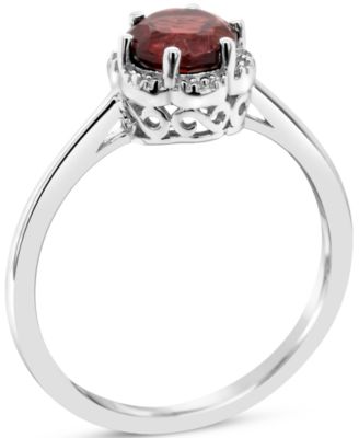 Rhodolite Garnet Six Prong Ring (1 ct. t.w.) in Sterling Silver (Also in Citrine, Blue Topaz, Peridot, Amethyst, & White Topaz)