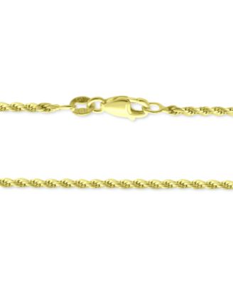 Rope Link 20" Chain Necklace in 18k Gold-Plated Sterling Silver, Created for Macy's