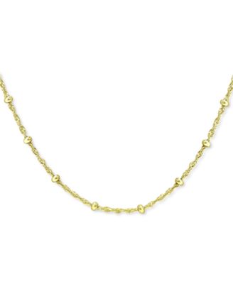 Giani Bernini - Small Beaded Singapore Link 20" Chain Necklace in 18k Gold-Plated Sterling Silver