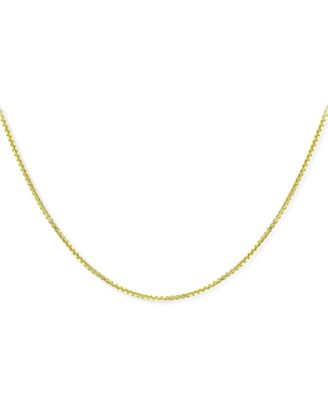 Box Link 24" Chain Necklace in 18k Gold-Plated Sterling Silver, Created for Macy's