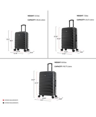Trend Lightweight Hardside Spinner Luggage Set, 3 piece