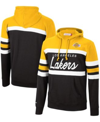 Men's Gold-Tone, Black Los Angeles Lakers Head Coach Pullover Hoodie