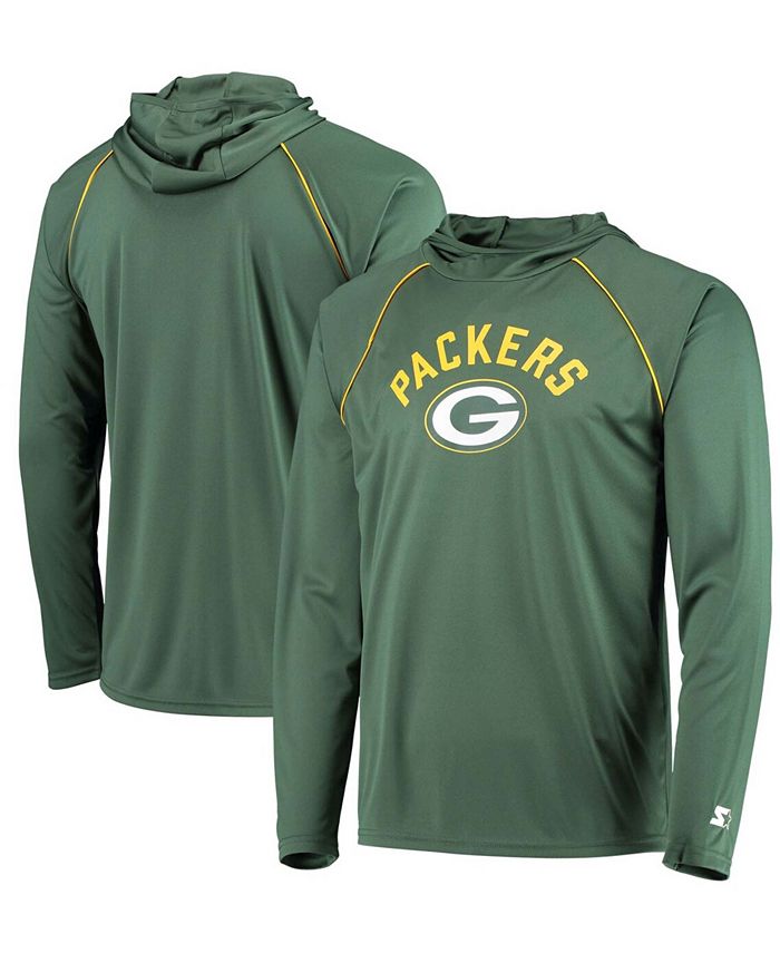 Starter Men's Green Green Bay Packers Raglan Long Sleeve Hoodie T