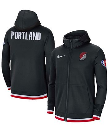 Nike Big Boys Black Portland Trail Blazers Courtside Showtime Performance  Full-Zip Hoodie - Macy's