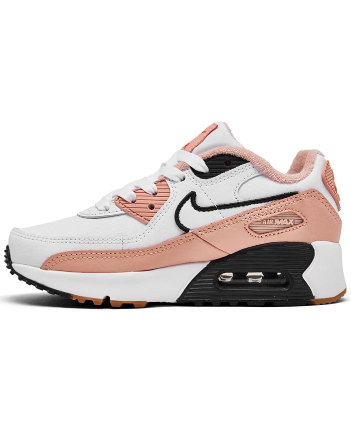 Nike Little Girls Air Max 90 Leather SE Casual Sneakers from Finish Line Macy's