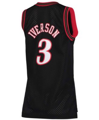 Mitchell & Ness Women's Allen Iverson Black Philadelphia 76ers