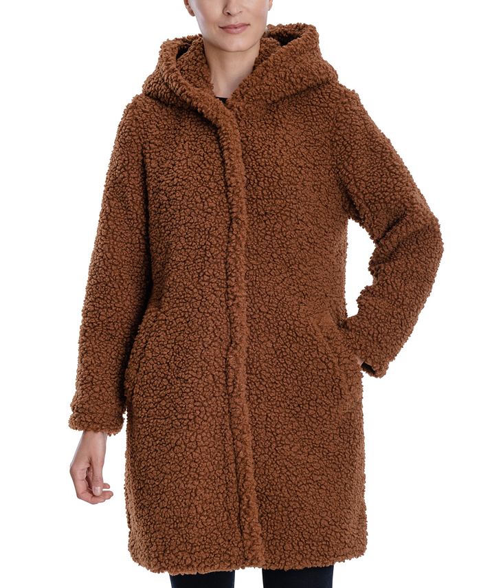 Fashion Coats Hooded Coats Pull & Bear Hooded Coat oatmeal-dark brown simple style 