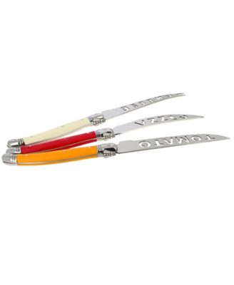 3 Piece Laguiole Pizza, Tomato, and Cheese Knife Set ,Tuscan Sunset