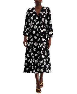 Alfani - Tie-Waist Faux-Wrap Dress