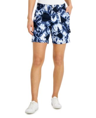 Diamond-Print Cargo Shorts, Created 