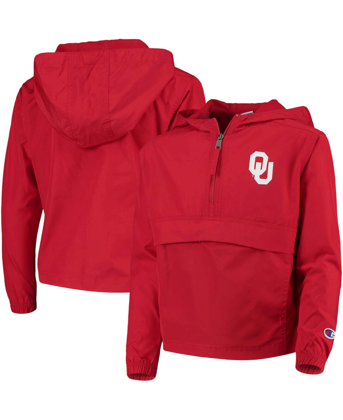 Big Boys and GirlsOklahoma Sooners Pack and Go Windbreaker Jacket - Crimson