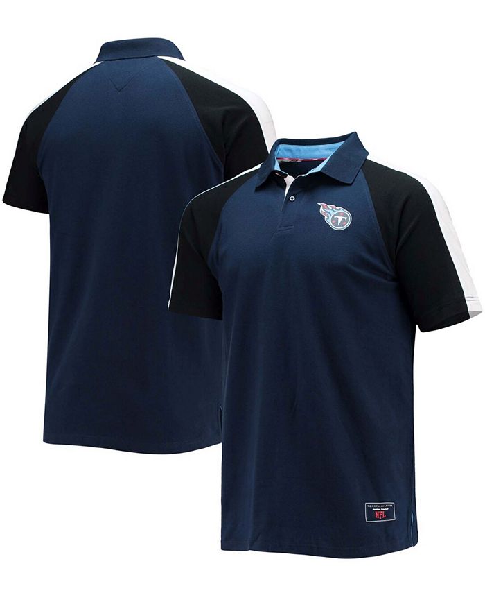 Tommy Hilfiger Men's Navy and White Tennessee Titans Holden Raglan Polo ...