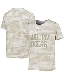 Youth Tan Auburn Tigers Camo Logo T-shirt