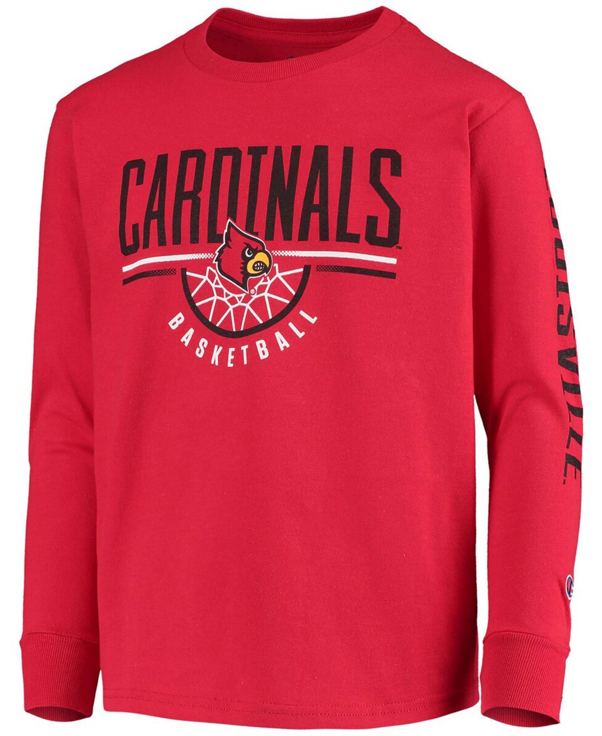 Big Boys and GirlsLouisville Cardinals Basketball Long Sleeve T-shirt - Red