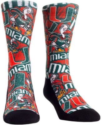Youth Miami Hurricanes Logo Sketch Crew Socks - Macy's