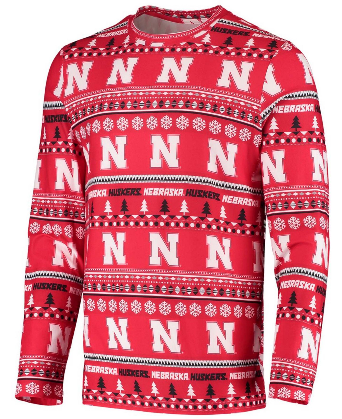 Мужская пижама Concepts Sport Nebraska Huskers Ugly Sweater: топ и штаны, Scarlet — фото 3