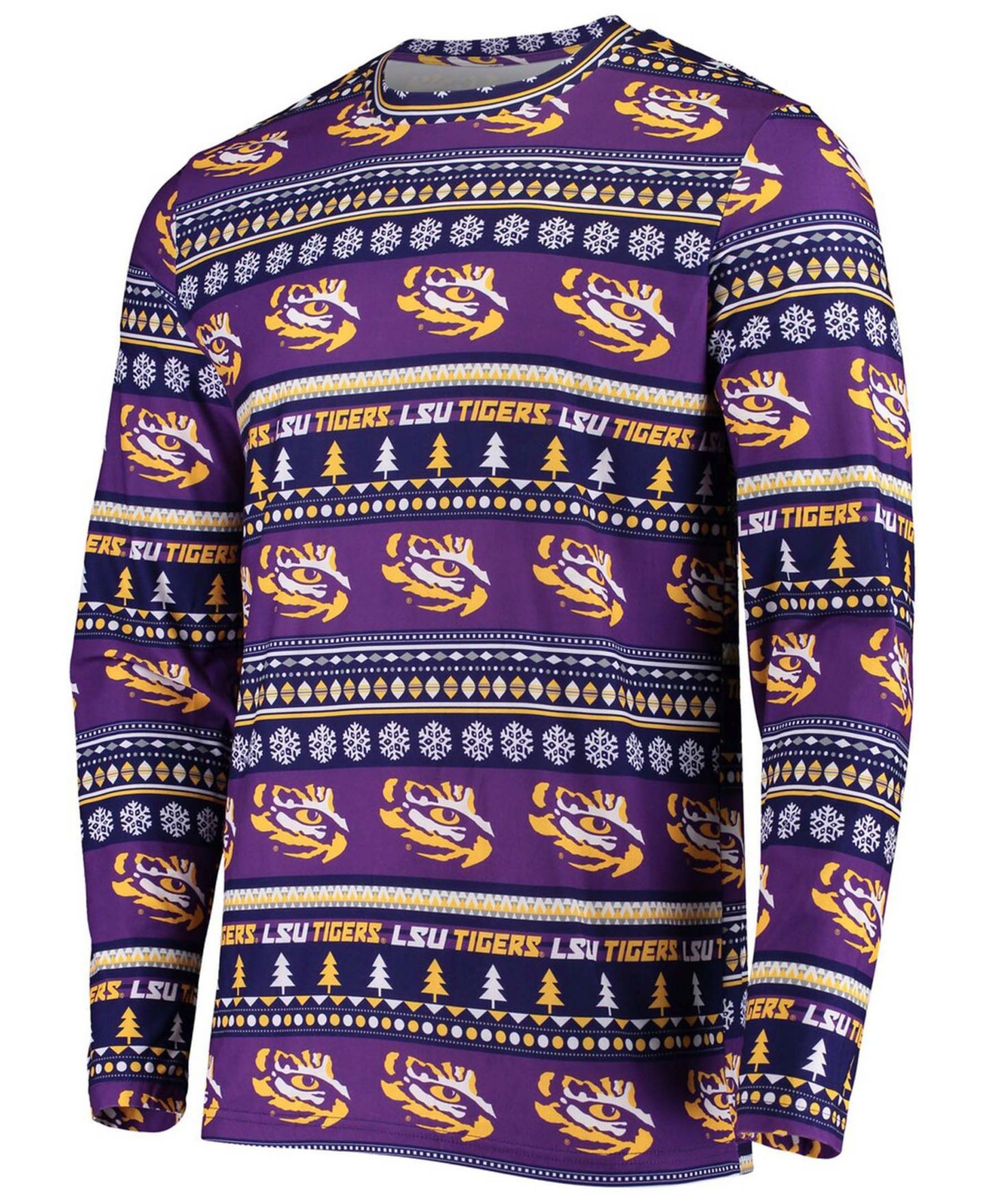 Мужская пижама Concepts Sport LSU Tigers Ugly Sweater, Purple — фото 3