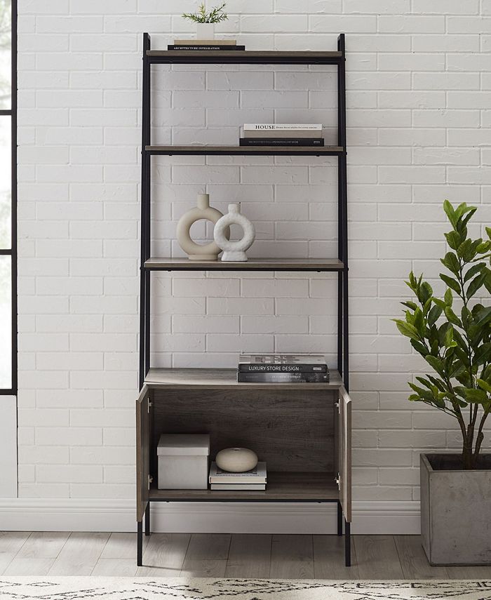 Walker Edison Industrial Modern Ladder Bookcase Macy's