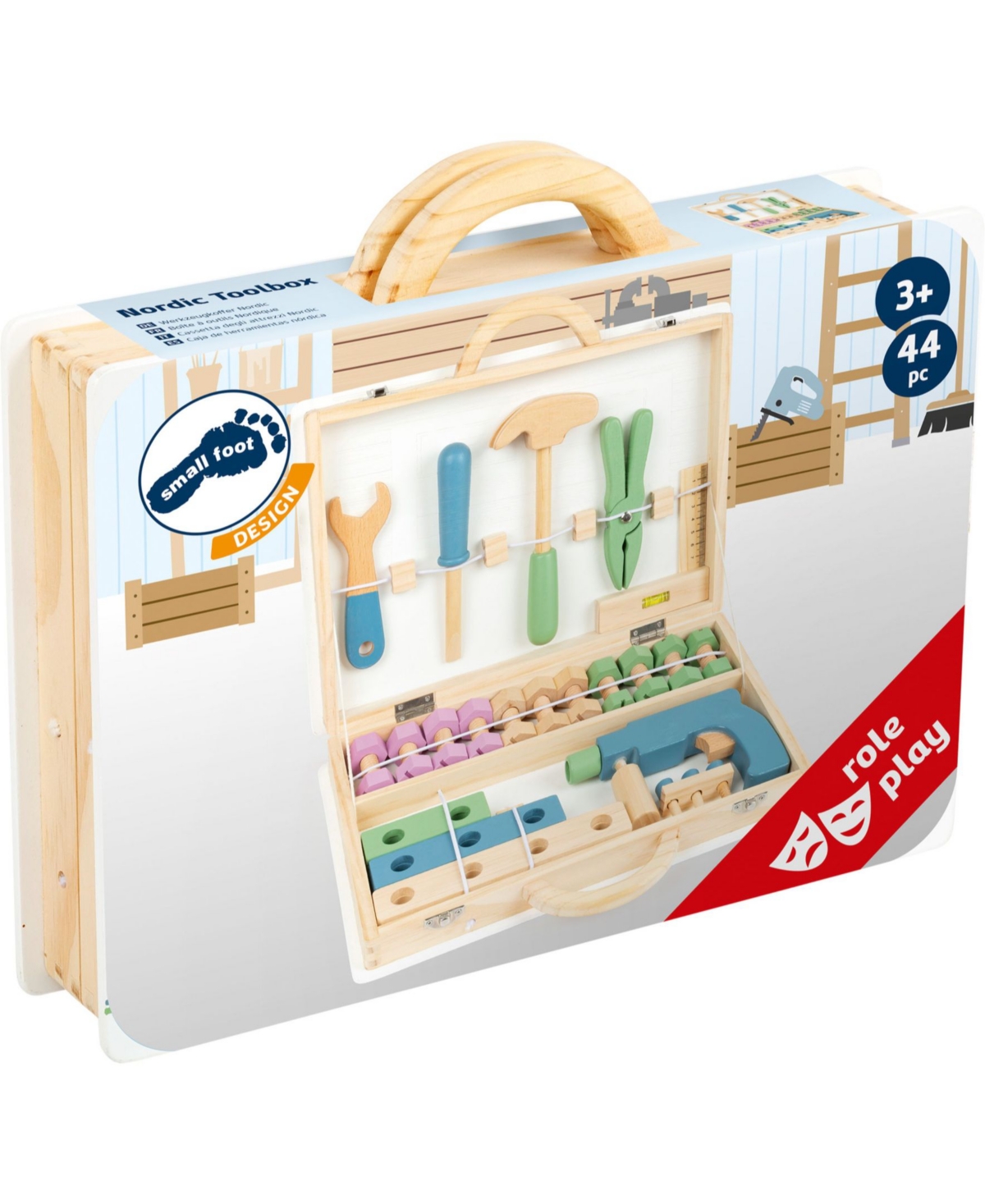 Legler Usa Small Foot Wooden Toys Premium Nordic Toolbox Playset In Multi