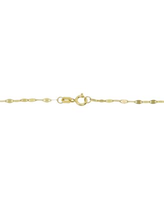 Double Bead Adjustable 18" Lariat Necklace in 10k Gold