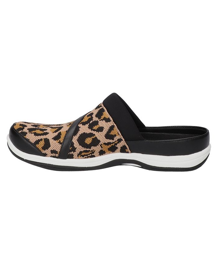 Mule Easy Street Sport Getup Donna, Tomaia In Rete Leopardata, Taglia 40.5 EU