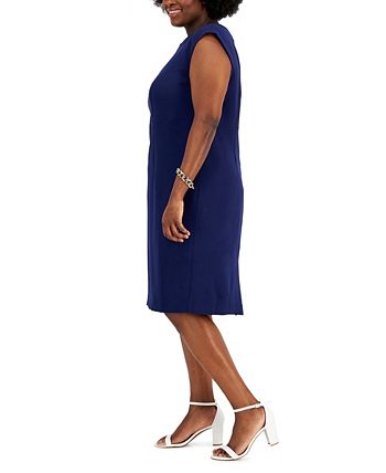 Kasper Women's Plus Size Sleeveless Sheath Dress Black Size 18W