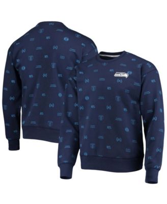 Men's College Navy Seattle Seahawks Reid Graphic Pullover Sweatshirt