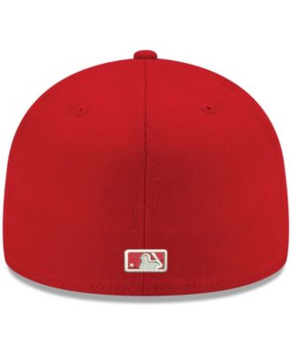Men's Red New York Mets Logo White 59FIFTY Fitted Hat
