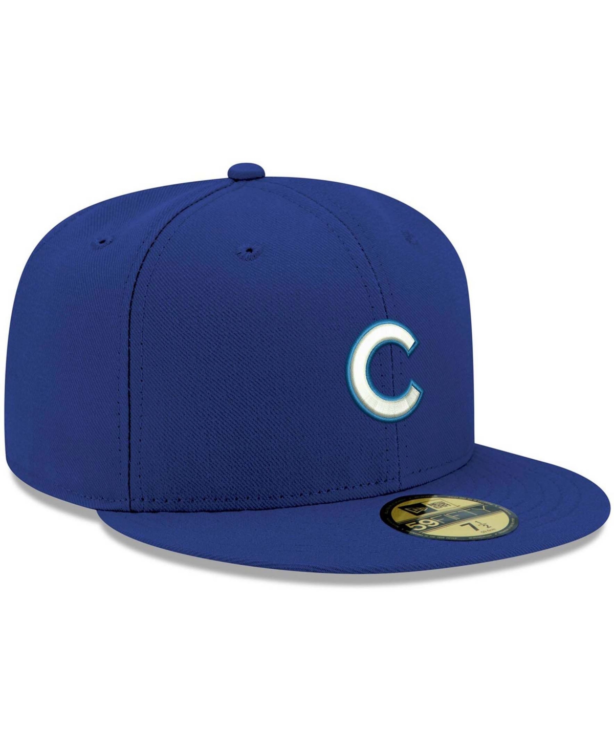 Men'sChicago Cubs Logo White 59FIFTY Fitted Hat - Royal