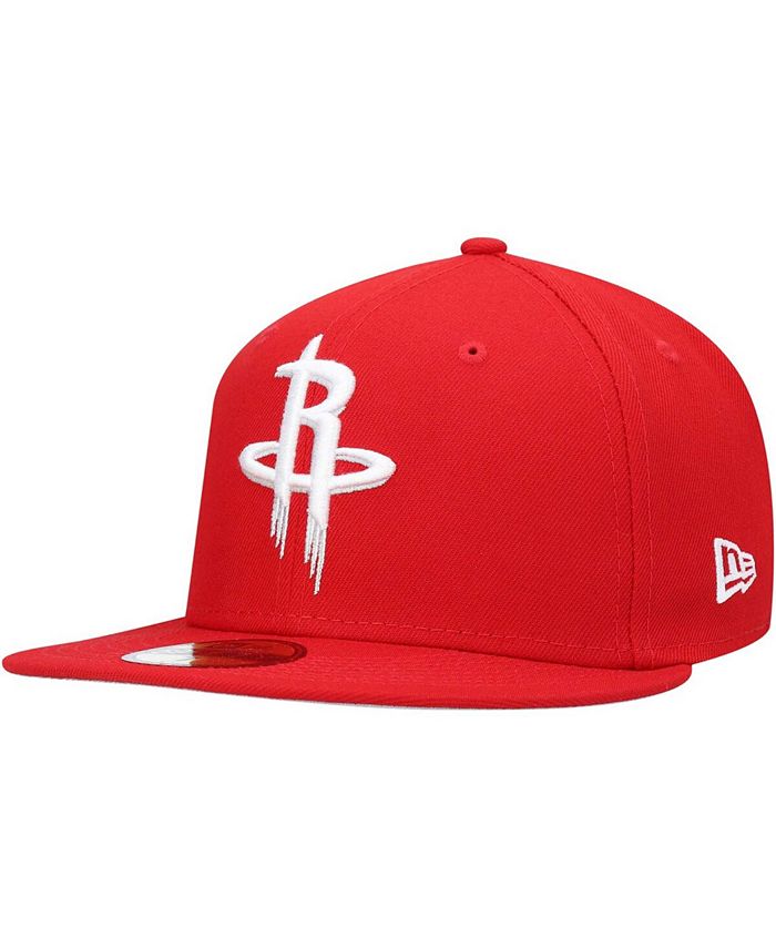 New Era Men's Red Houston Rockets Team Logoman 59FIFTY Fitted Hat - Macy's