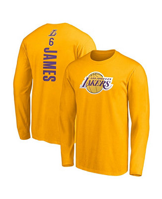 Fanatics Men's LeBron James Gold Los Angeles Lakers Playmaker Name ...