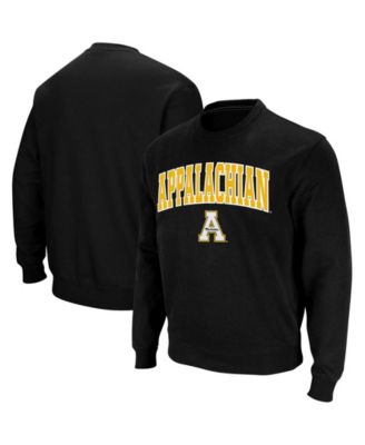 Men's Black Appalachian State Mountaineers Arch Logo Crew Neck Sweatshirt