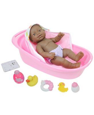 Jc Toys La Newborn Nursery 12" African American Baby Doll Set, 10 Pieces