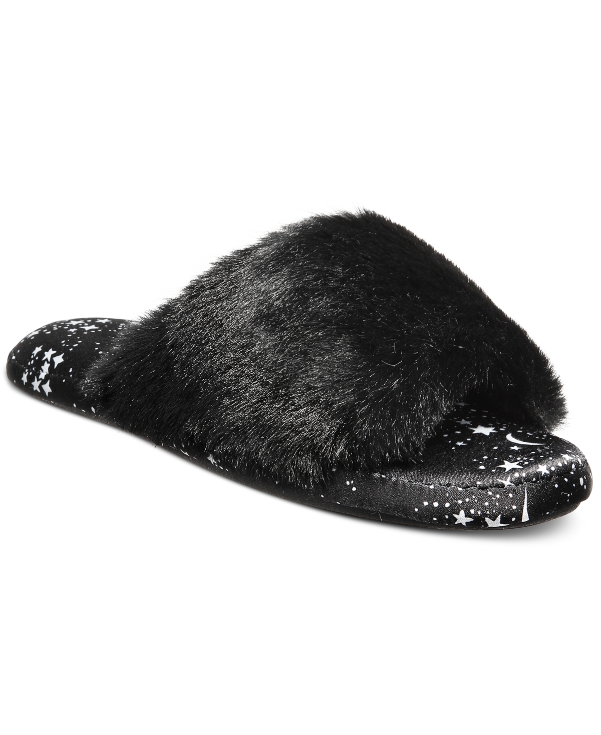 Inc International Concepts Printed Faux Fur Slide Slippers & Sleep Mask